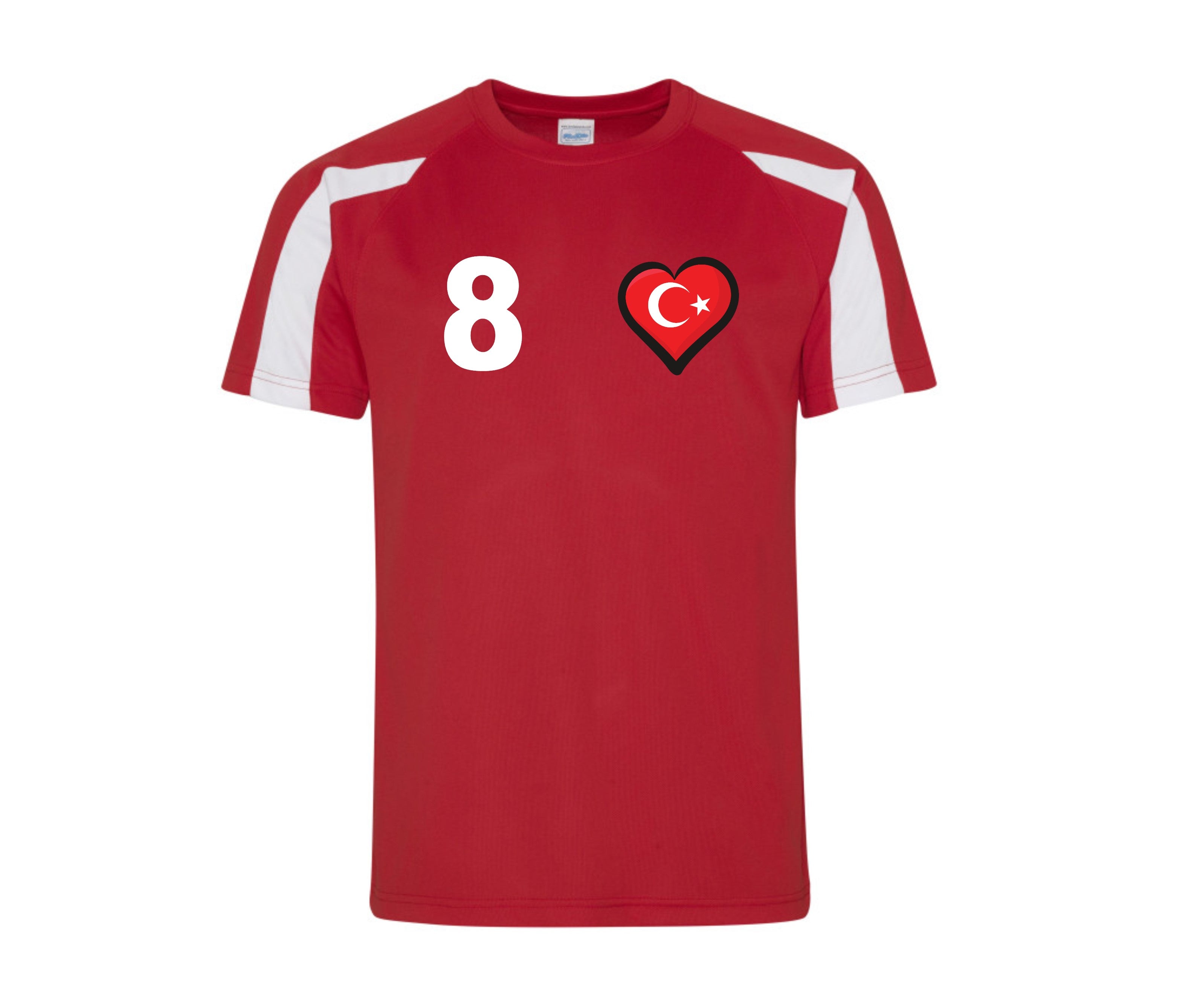 Turkei-Trikot mit Herz - Personalisiertes T-Shirt