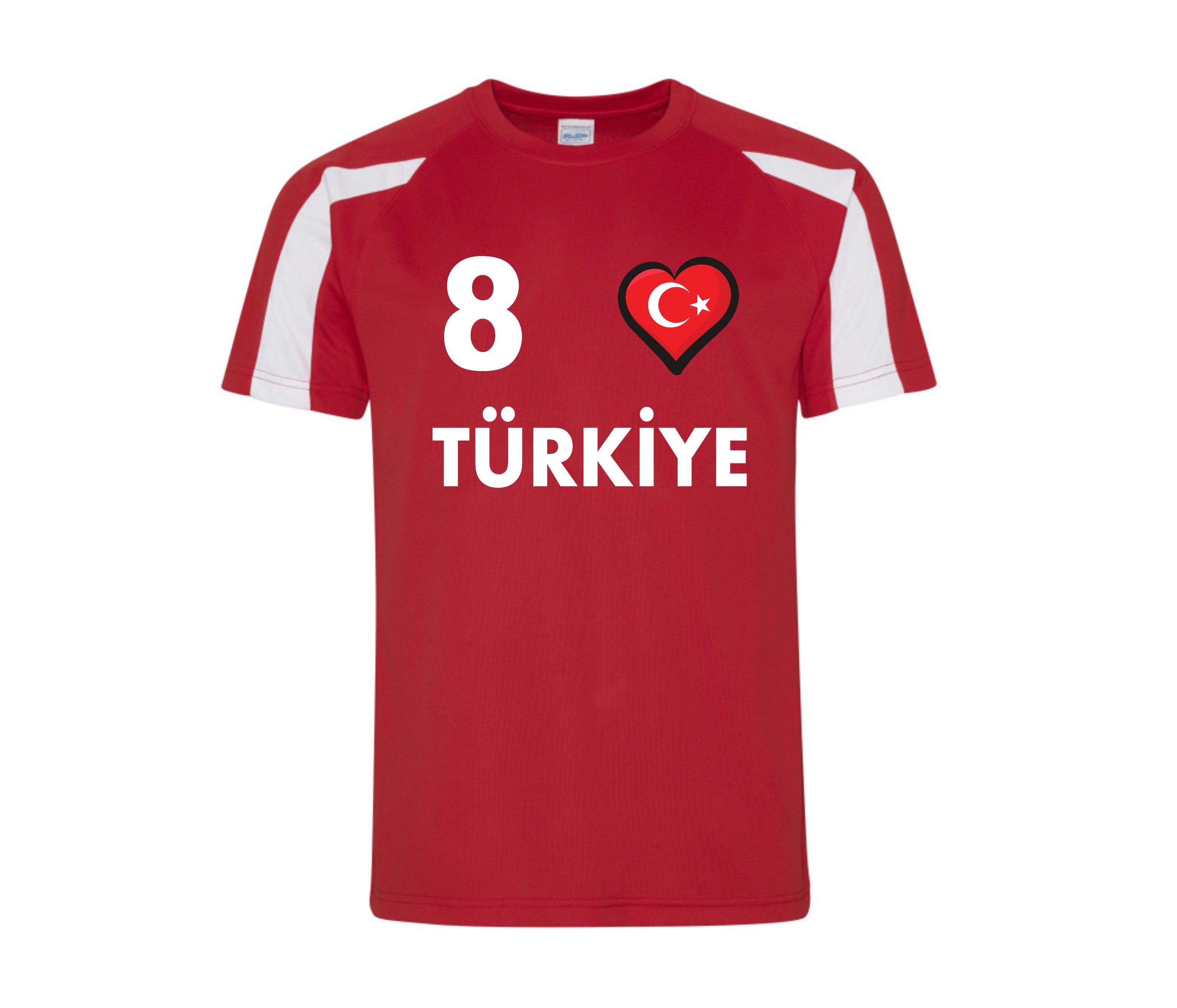Turkei-Trikot mit Herz - Personalisiertes T-Shirt